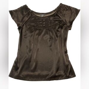 Apt. 9 Women’s Top Size Medium Brown with White Dots